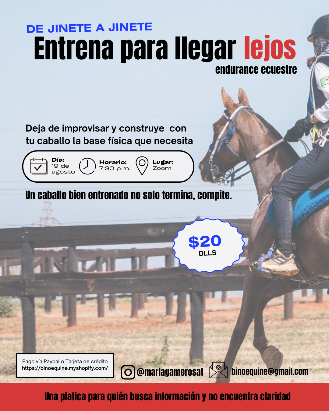 De jinete a jinete: Entrena para llegar lejos