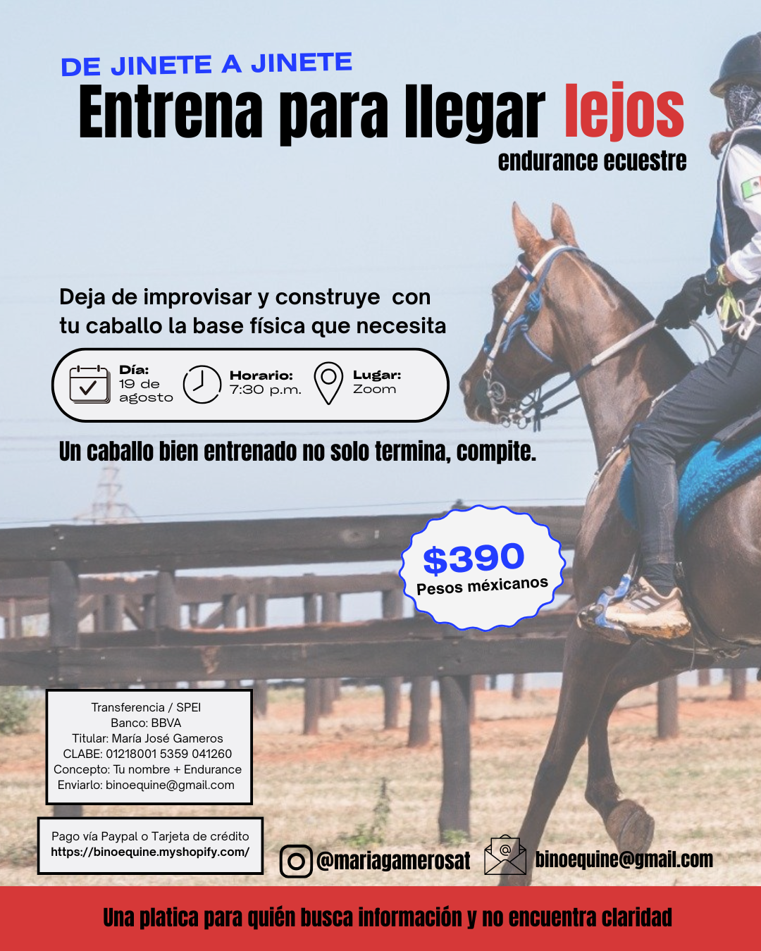 De jinete a jinete: Entrena para llegar lejos